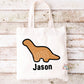 Brontosaurus Dino Nugget Kawaii Cuddler Tote Bag