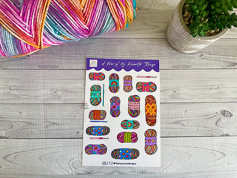 Yarn Skein Vinyl Sticker Sheet