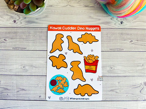 Dino Nugget Vinyl Sticker Sheet