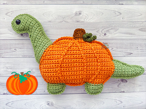 Dino Pumpkin Kawaii Cuddler® Crochet Pattern