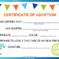 Dolphin Kawaii Cuddler® Adoption Certificate