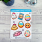 Kawaii Easter Candy & Cookies Vinyl Sticker Sheet