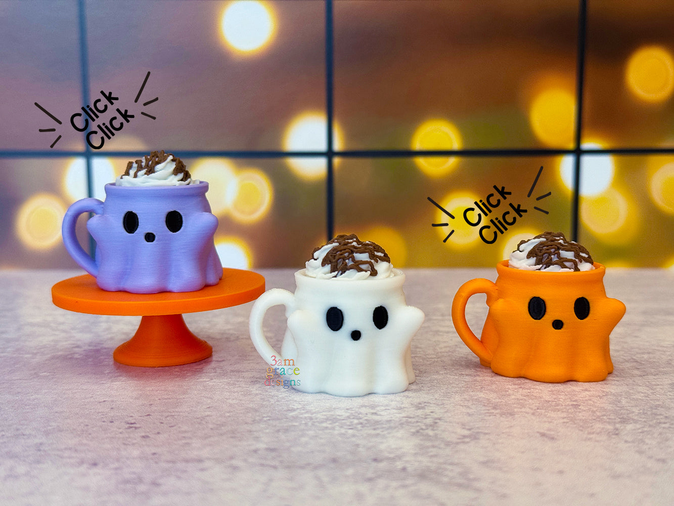 Ghost Latte Clicker Fidget