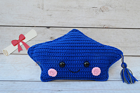 Graduation Cap Kawaii Cuddler® Crochet Pattern