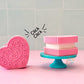 Heart Shaped Sandwich Cookie Clicker Fidget Keychain