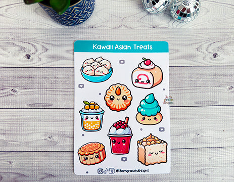 Kawaii Asian Treats Vinyl Sticker Sheet