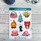 Kawaii Camping Vinyl Sticker Sheet