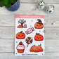 Kawaii Pumpkin Party Vinyl Sticker Sheet