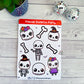 Kawaii Skeleton Party Vinyl Sticker Sheet