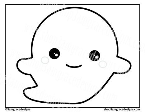 Ghost Kawaii Cuddler® Coloring Page