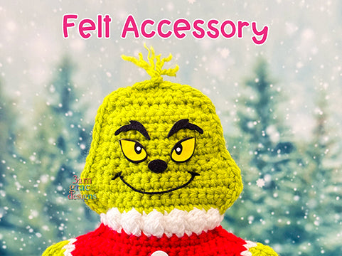 Felt Mean One Face Accessory Set For Crochet/Knit Amigurumi - 4 Sets
