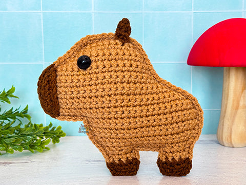 Mini Capybara Kawaii Cuddler® Crochet Pattern