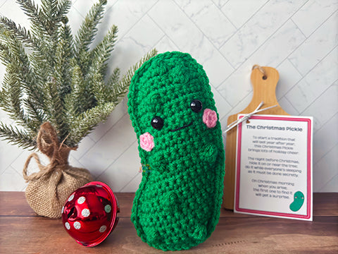 Mini Christmas Pickle Kawaii Cuddler® Crochet Pattern