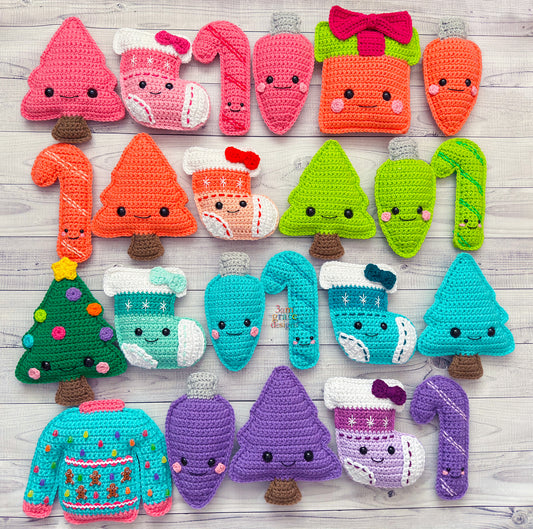 Mini Christmas Kawaii Cuddler® Crochet Pattern BUNDLE