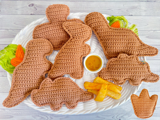 Mini Dino Nugget Kawaii Cuddler® Crochet Pattern BUNDLE