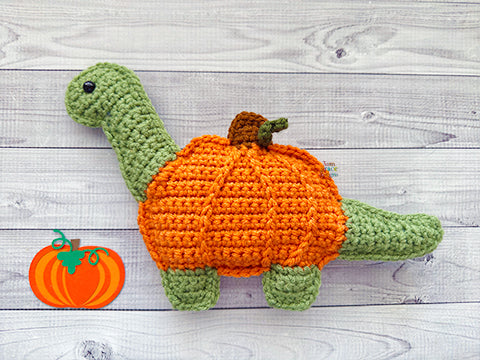 Mini Dino Pumpkin Kawaii Cuddler® Crochet Pattern