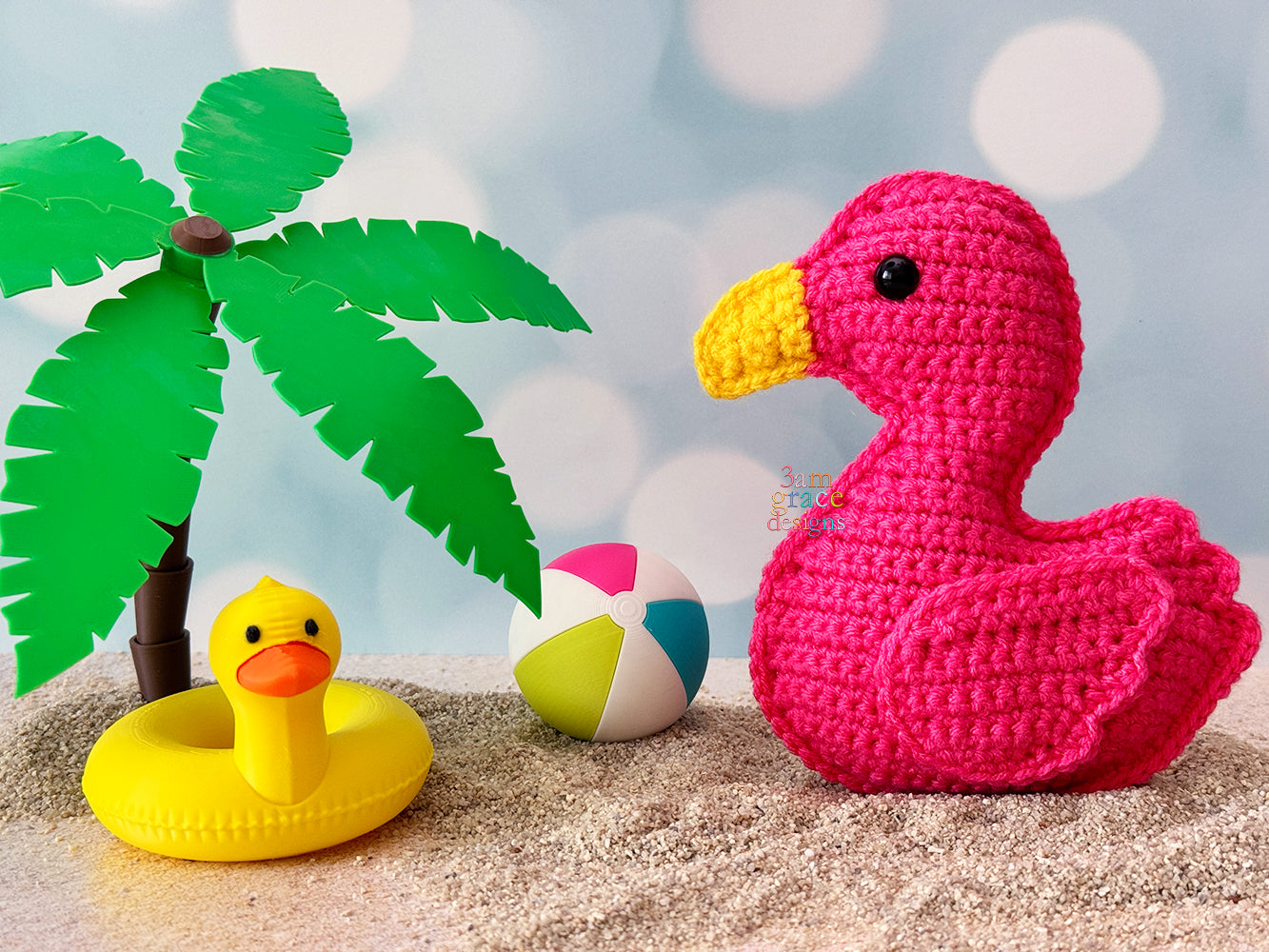 Mini Flamingo Kawaii Cuddler® Crochet Pattern