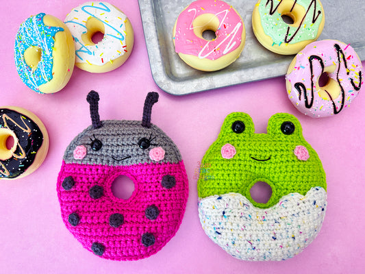 Mini Frog & Ladybug Donut Kawaii Cuddler® Crochet Pattern
