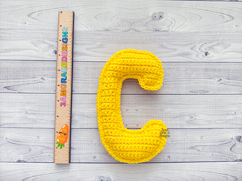 Alphabet Mini Letter C Kawaii Cuddler® Crochet Pattern