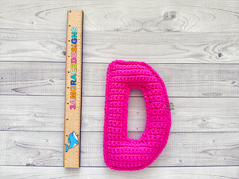 Alphabet Mini Letter D Kawaii Cuddler® Crochet Pattern