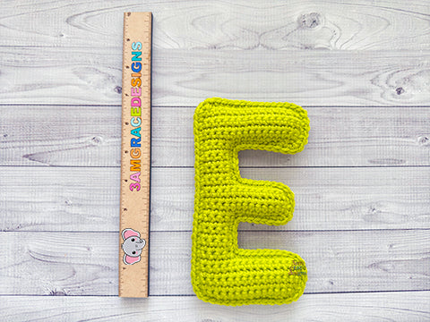 Alphabet Mini Letter E Kawaii Cuddler® Crochet Pattern