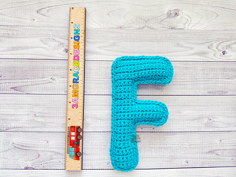 Alphabet Mini Letter F Kawaii Cuddler® Crochet Pattern