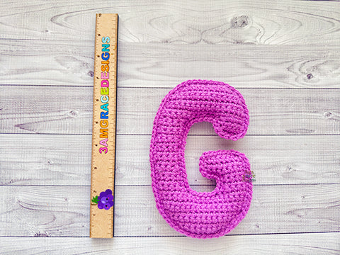 Alphabet Mini Letter G Kawaii Cuddler® Crochet Pattern