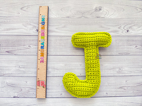 Alphabet Mini Letter J Kawaii Cuddler® Crochet Pattern