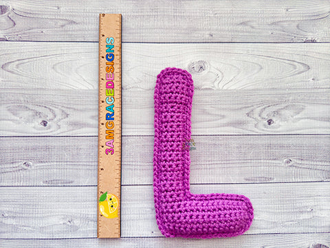 Alphabet Mini Letter L Kawaii Cuddler® Crochet Pattern