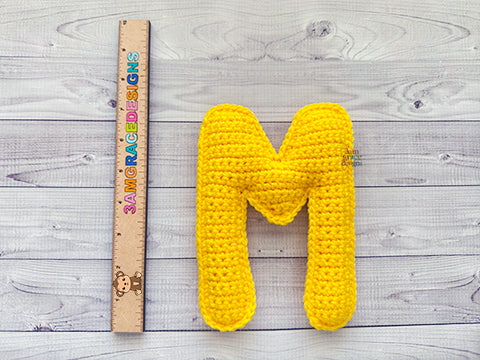 Alphabet Mini Letter M Kawaii Cuddler® Crochet Pattern