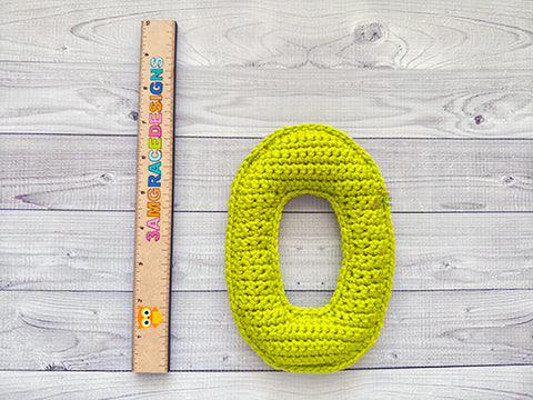 Alphabet Mini Letter O Kawaii Cuddler® Crochet Pattern