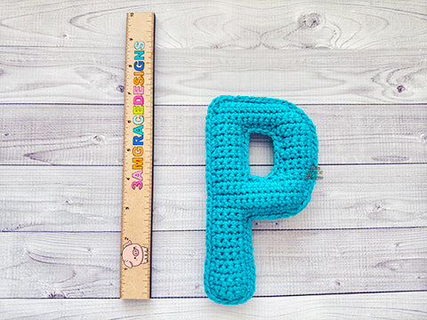 Alphabet Mini Letter P Kawaii Cuddler® Crochet Pattern