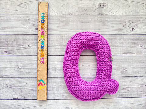 Alphabet Mini Letter Q Kawaii Cuddler® Crochet Pattern