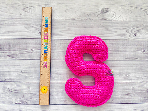 Alphabet Mini Letter S Kawaii Cuddler® Crochet Pattern