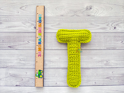 Alphabet Mini Letter T Kawaii Cuddler® Crochet Pattern