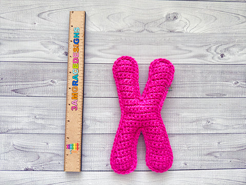 Alphabet Mini Letter X Kawaii Cuddler® Crochet Pattern