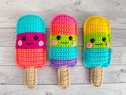Mini Popcicle Pattern Mini Popsicle Kawaii Cuddler® Crochet Pattern – 3amgracedesigns