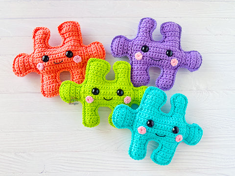 Mini Puzzle Piece Kawaii Cuddler® Crochet Pattern