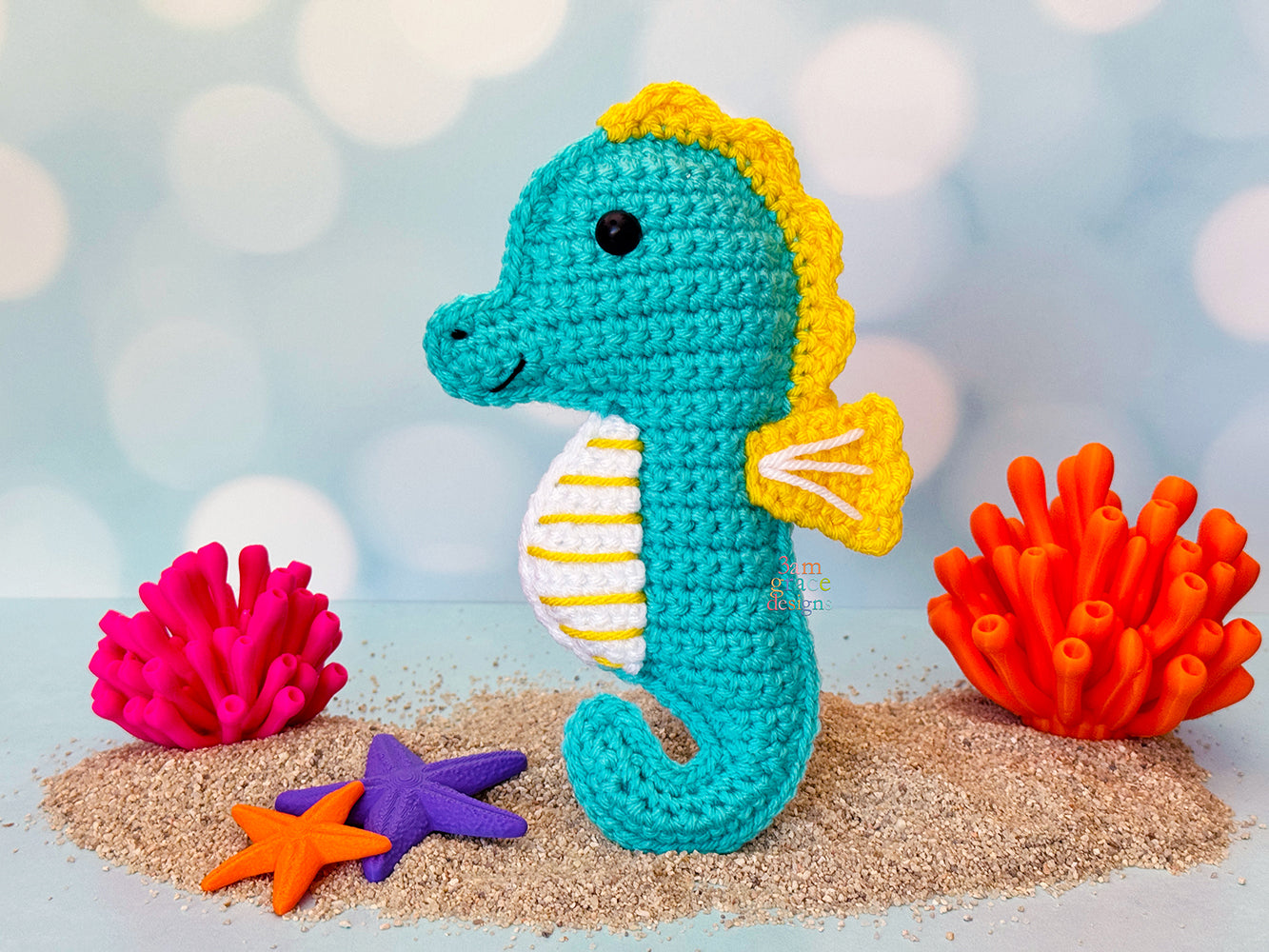 Mini Seahorse Kawaii Cuddler® Crochet Pattern