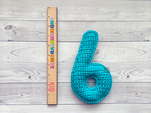 Mini Number 6 Six Kawaii Cuddler® Crochet Pattern