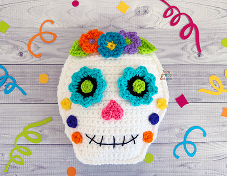 Mini Sugar Skull Kawaii Cuddler® Crochet Pattern