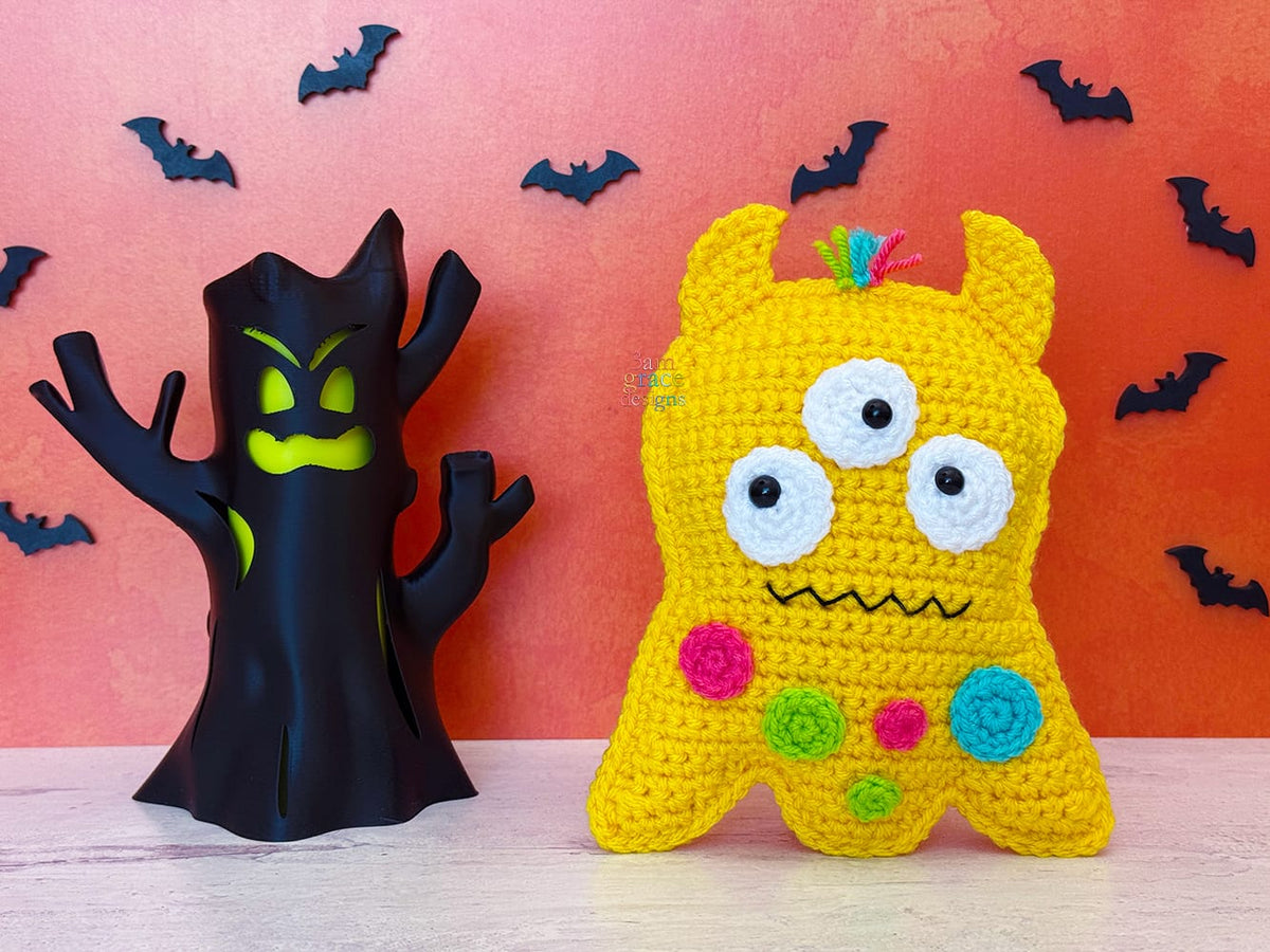 Mini Three-Eyed Monster Kawaii Cuddler® Crochet Pattern