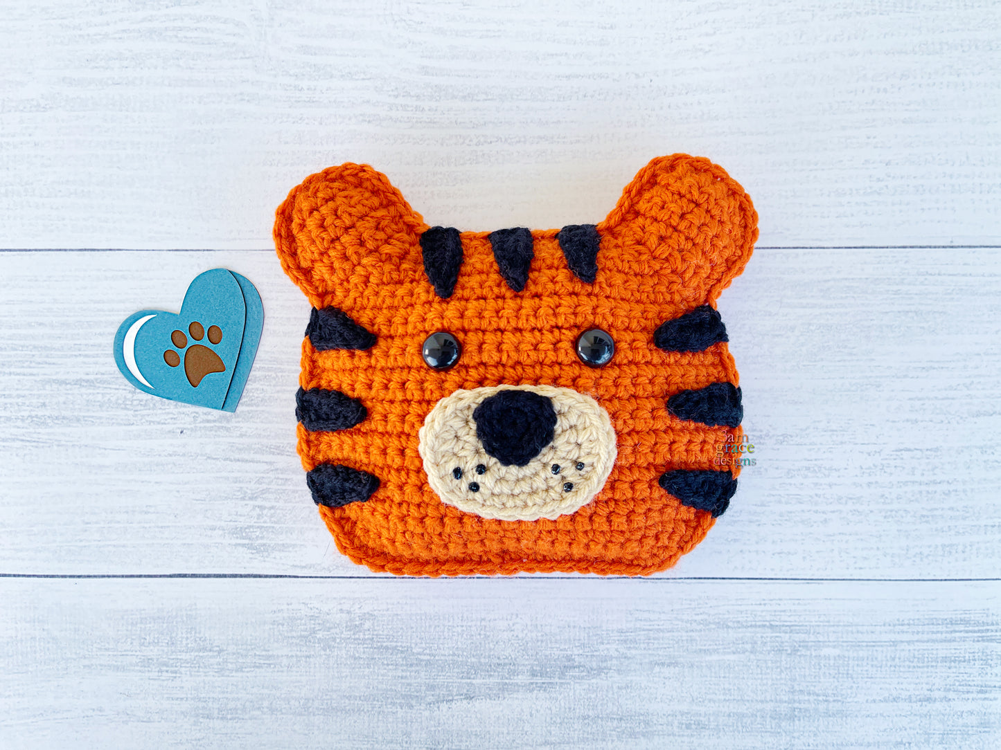 Mini Tiger Head Kawaii Cuddler® Crochet Pattern