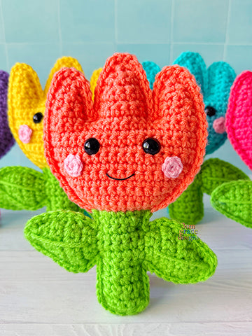 Mini Tulip Flower Kawaii Cuddler® Crochet Pattern