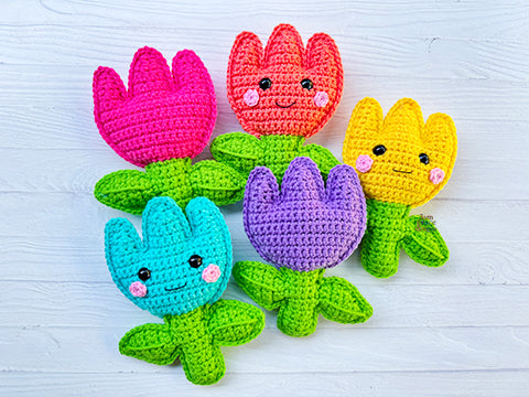 Mini Tulip Flower Kawaii Cuddler® Crochet Pattern