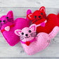 Mini Valentine Heart Cat Kawaii Cuddler® Crochet Pattern