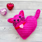 Mini Valentine Heart Cat Kawaii Cuddler® Crochet Pattern