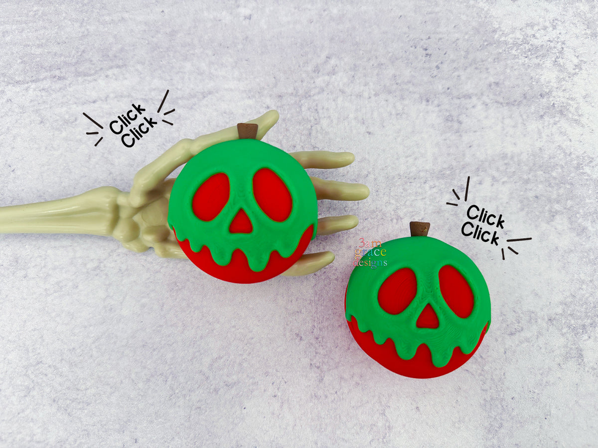 Poison Apple Macaron Clicker Fidget Keychain