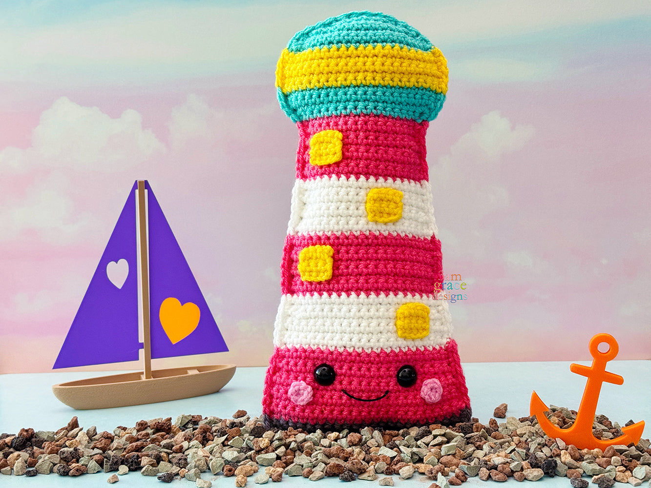 Seaside Lighthouse Kawaii Cuddler® Crochet Pattern
