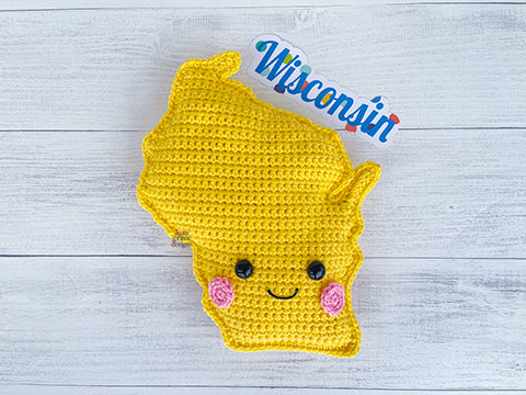 State of Wisconsin Kawaii Cuddler® Crochet Pattern – 3amgracedesigns